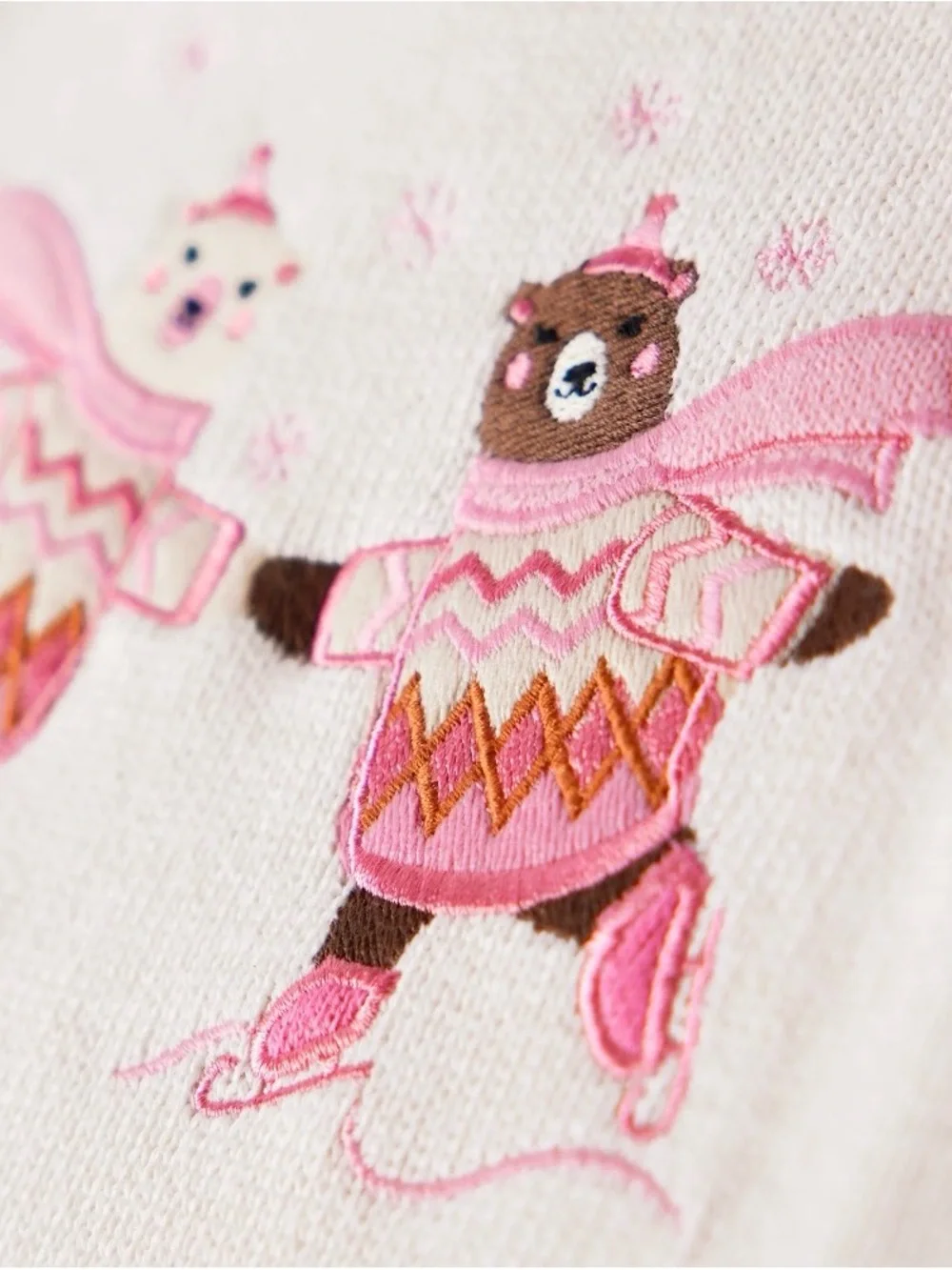 Gymboree Girls ‘Bear Hugs’ Cream and Pink Polar Bear 3-piece Sweater Set Size 5T